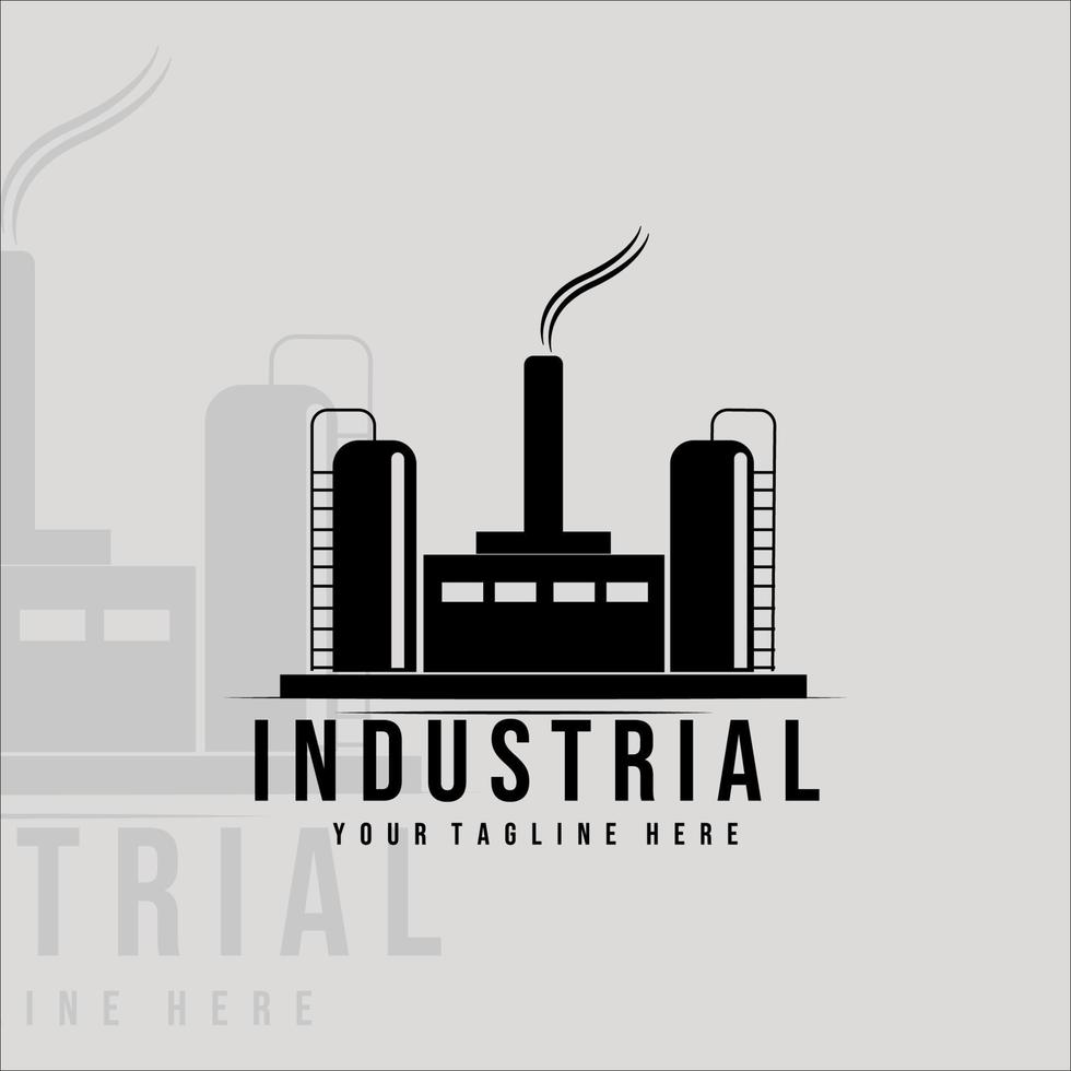 industrieel bedrijf logo vintage vector illustratie ontwerp