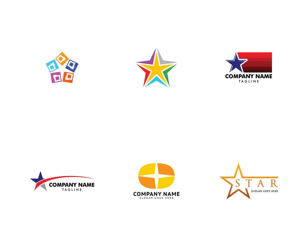set van ster logo vector sjabloon ontwerp illustratie