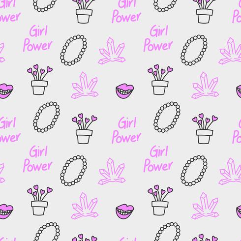 Girl power naadloze patroon vector