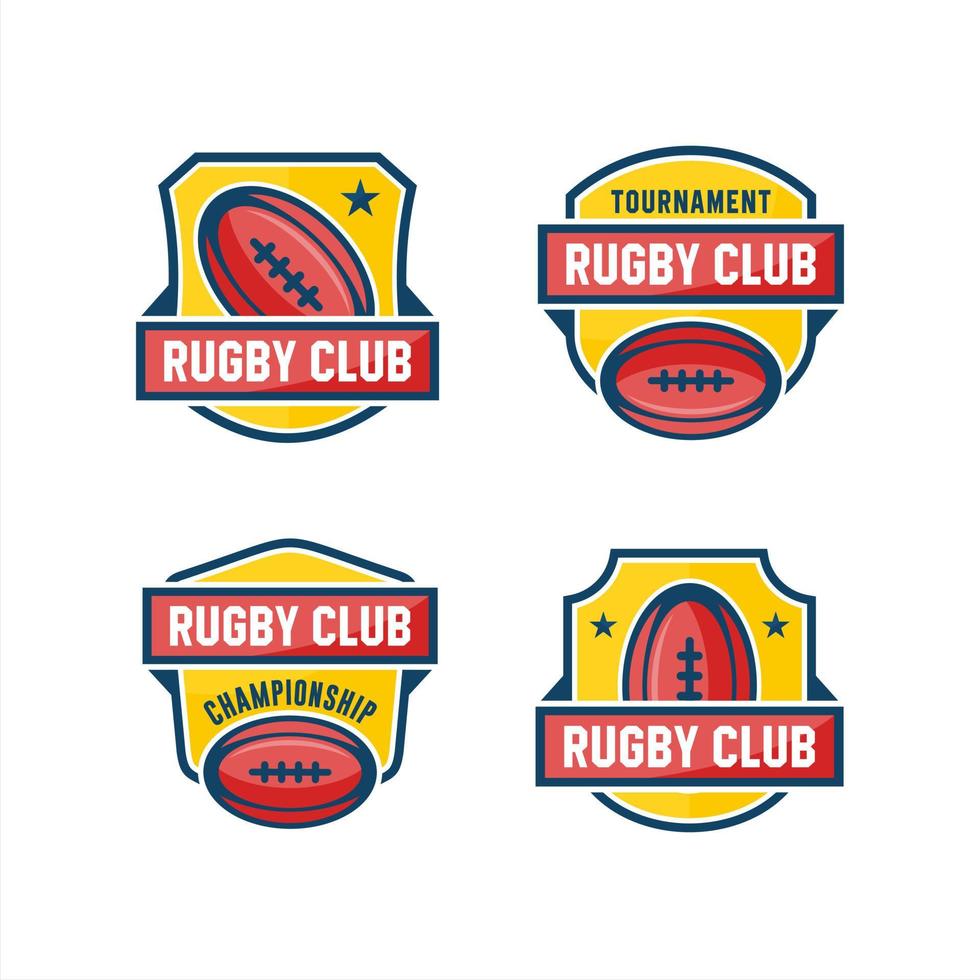 rugby club kampioenschap logo's collectie vector