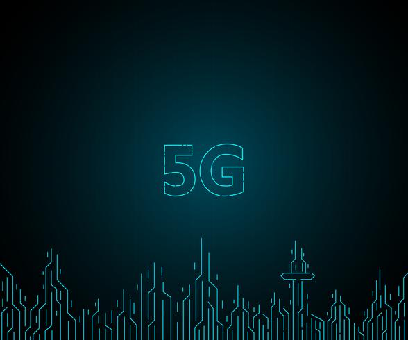 5G toekomstig draadloos internet vector