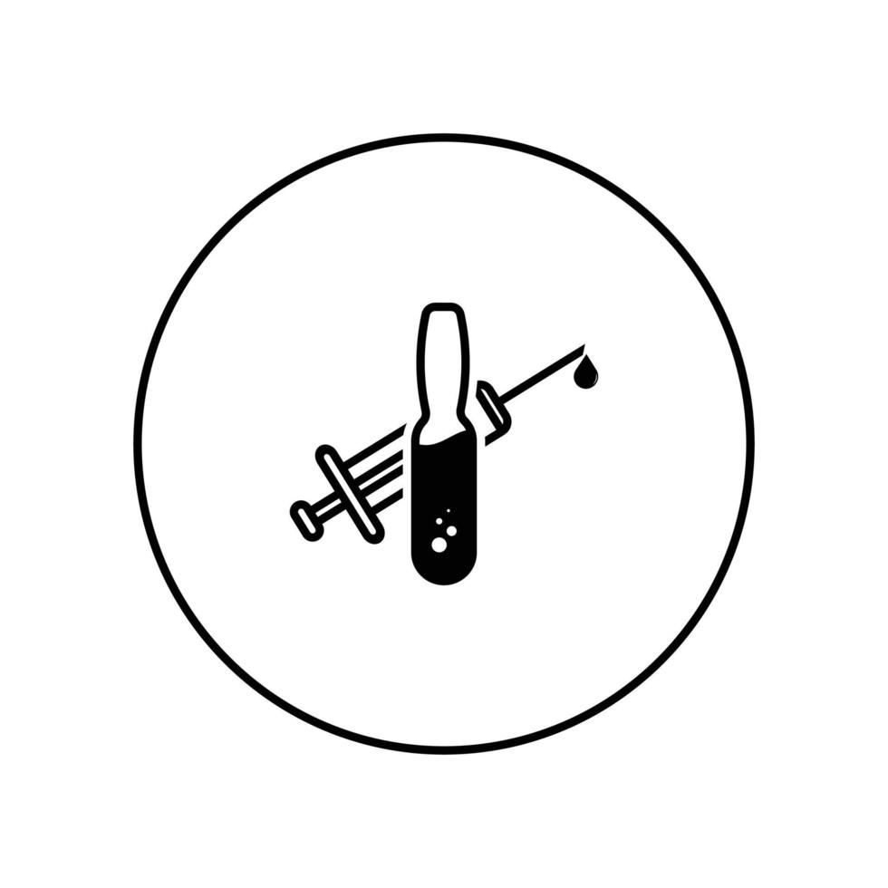 injecties lijn icoon. spuit, naald, medicatie. behandelconcept. kan worden gebruikt voor onderwerpen als geneeskunde, vaccinatie, immunisatie, covid-19. vector pictogram ontwerp