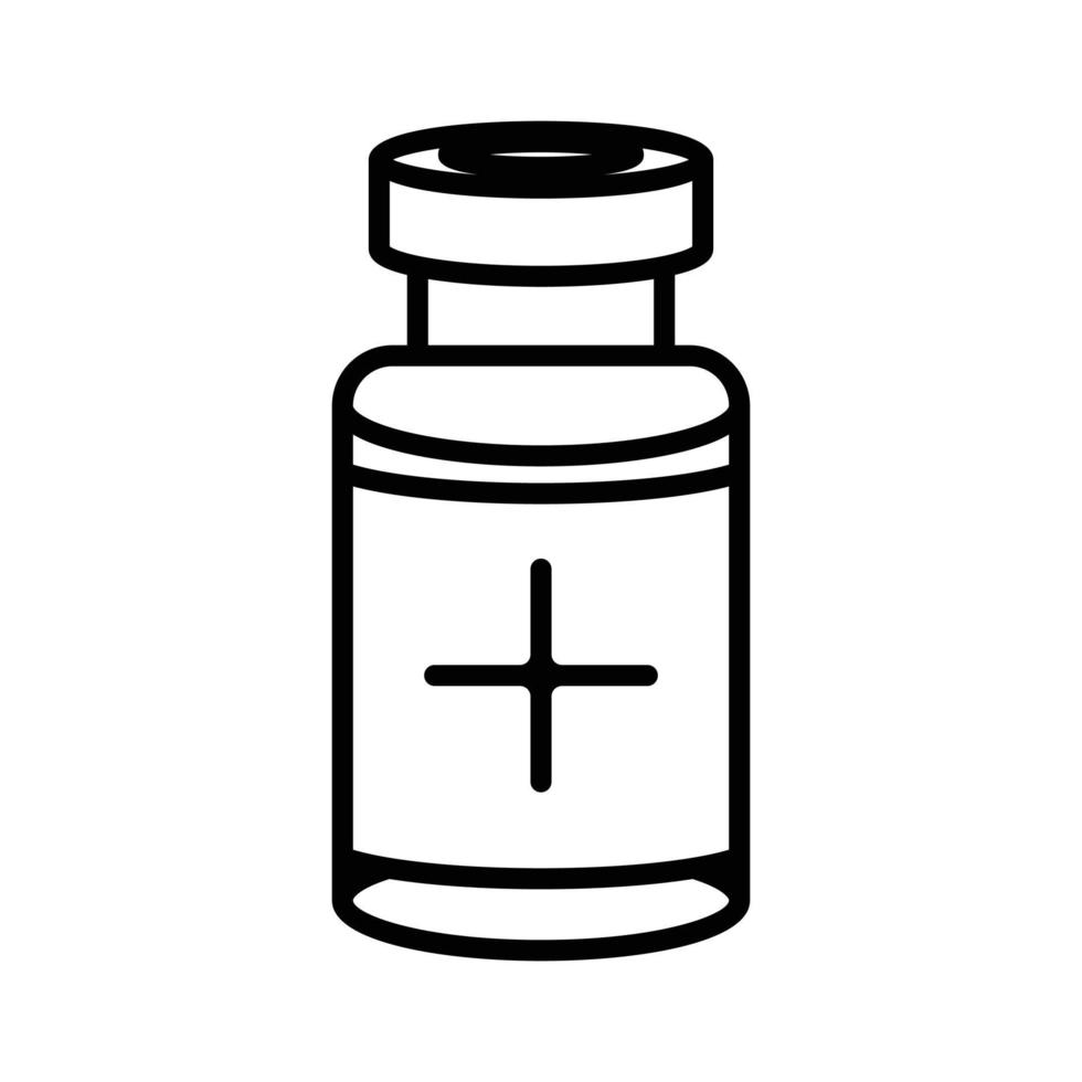 geneeskunde fles pictogram. capsule, tablet, vaccin fles vector pictogram.