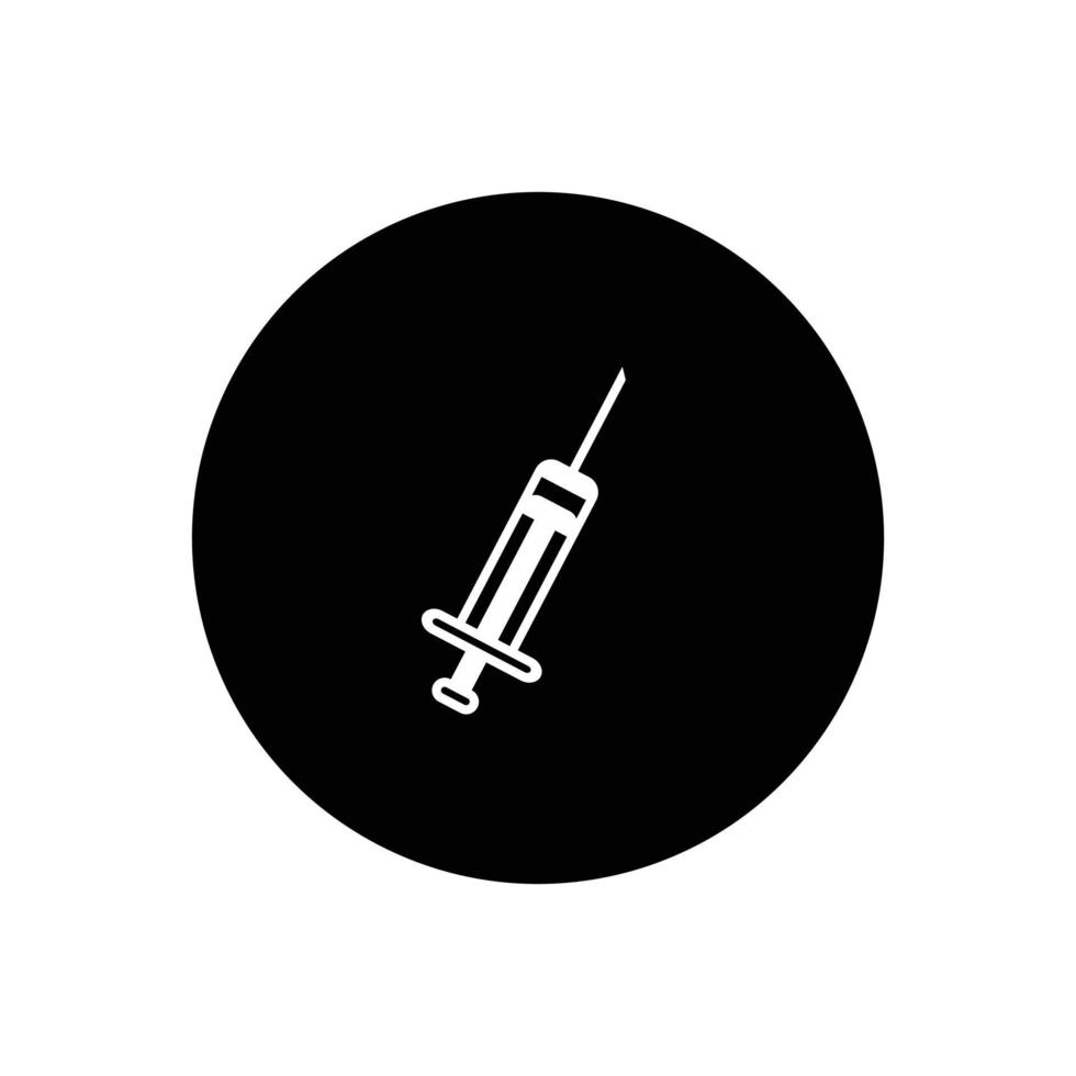 medische spuit injectie pictogram ontwerp vector. vector