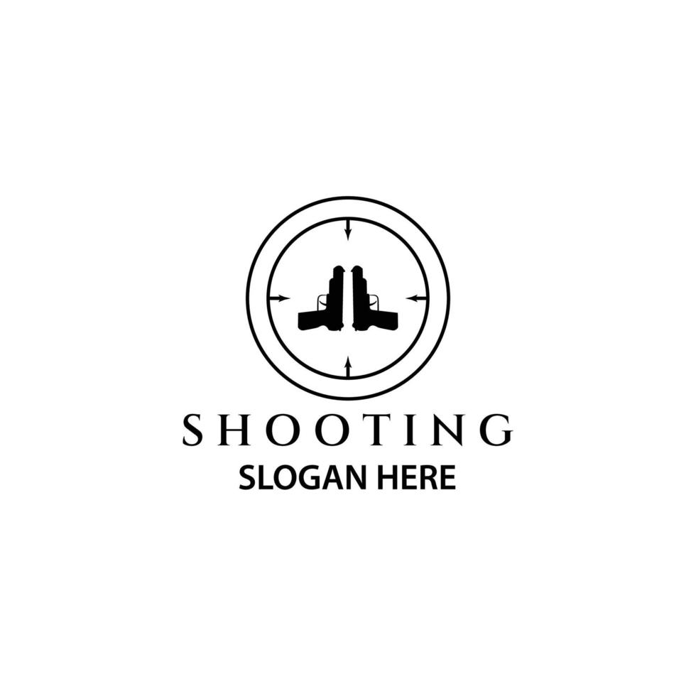 pistool vintage logo vector illustratie minimalistisch pictogram ontwerp