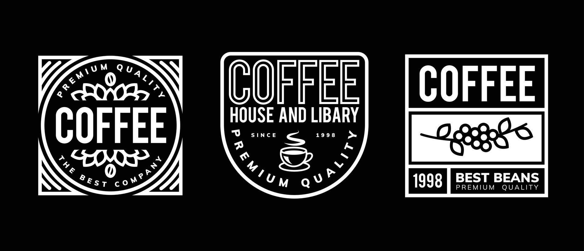 vintage koffie logo sjabloonontwerp vector