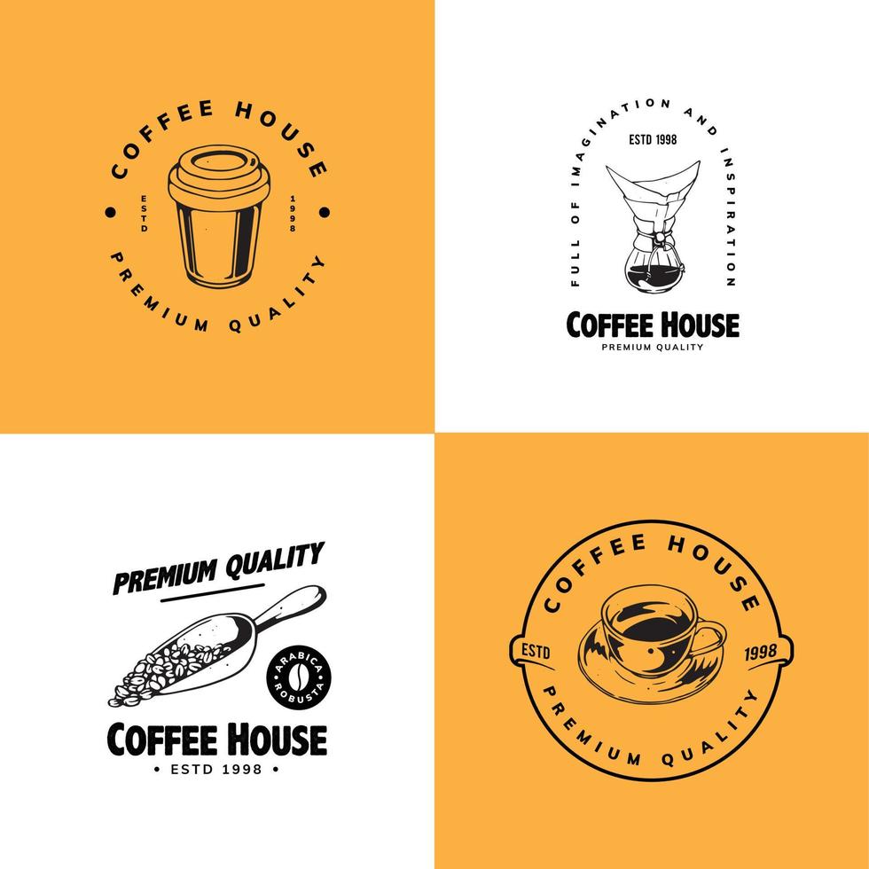 eenvoudig koffie-logo-ontwerp vector