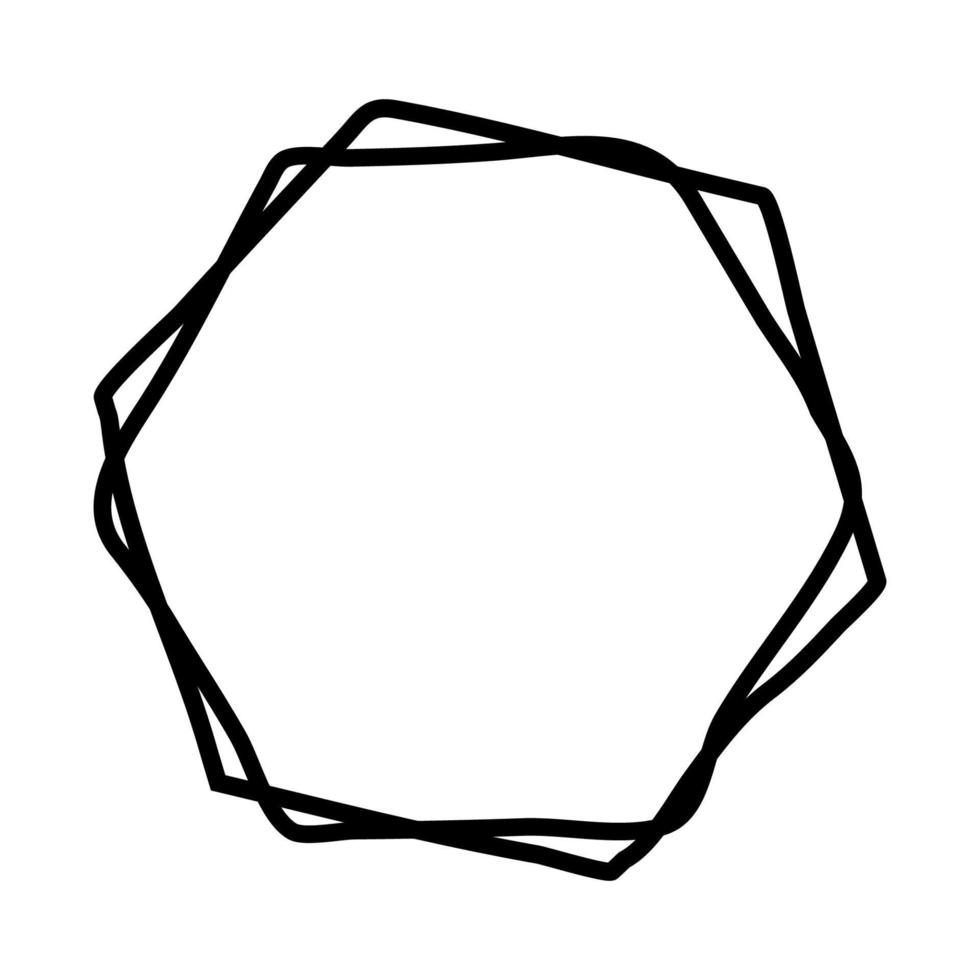 veelhoekig frame met offset vector