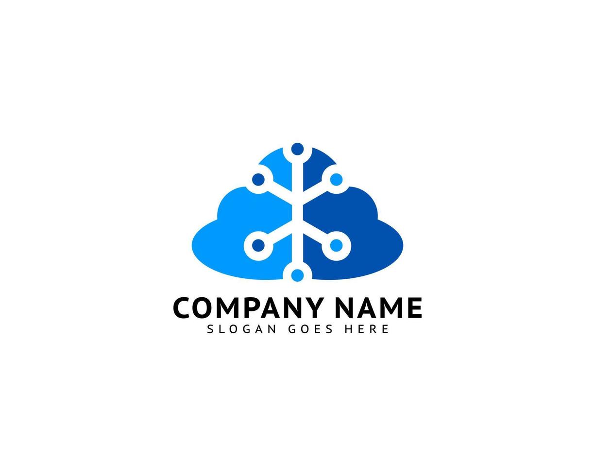 ontwerpsjabloon voor cloudtechnologie-logo vector