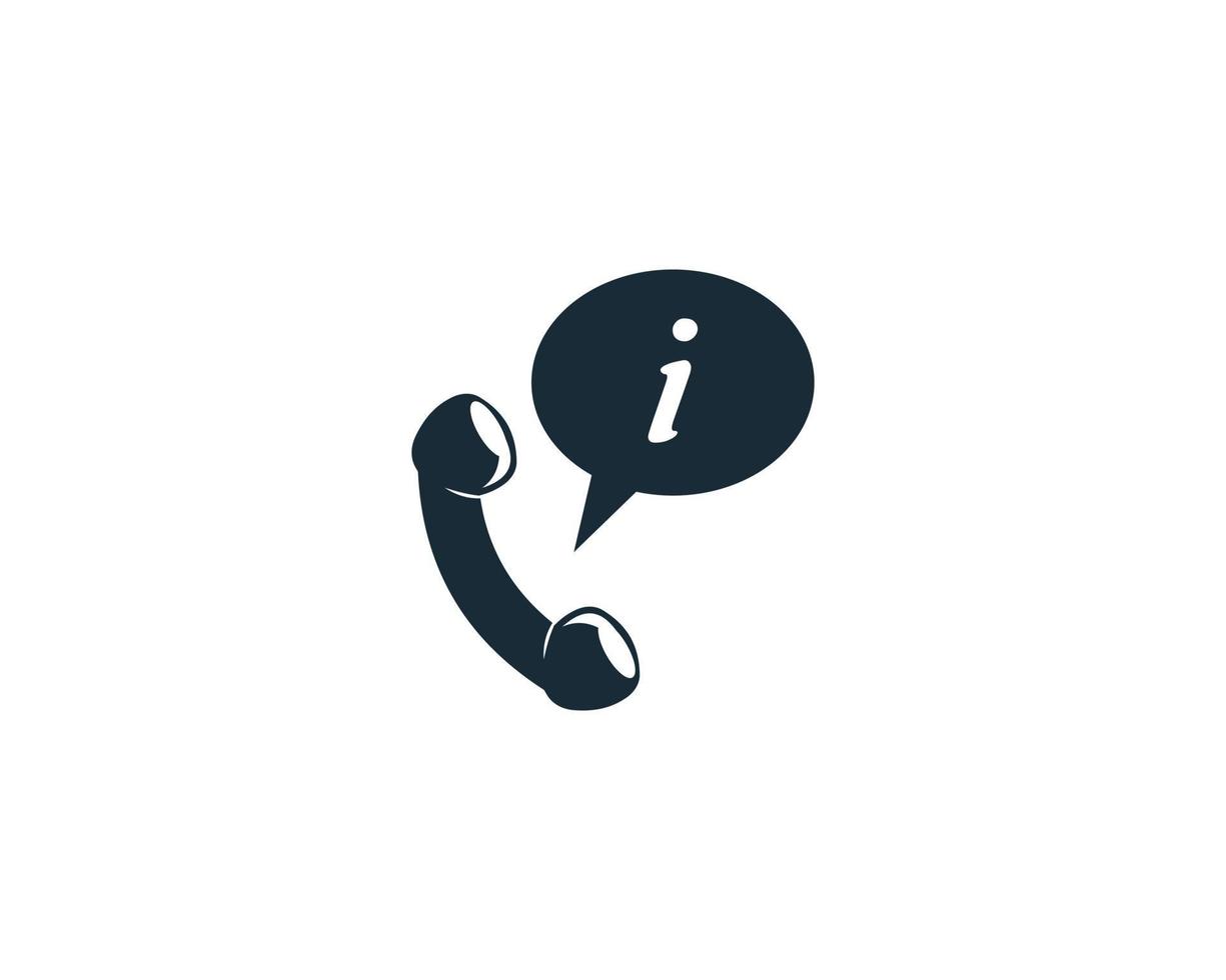 callcenter informatie pictogram vector logo sjabloon illustratie ontwerp