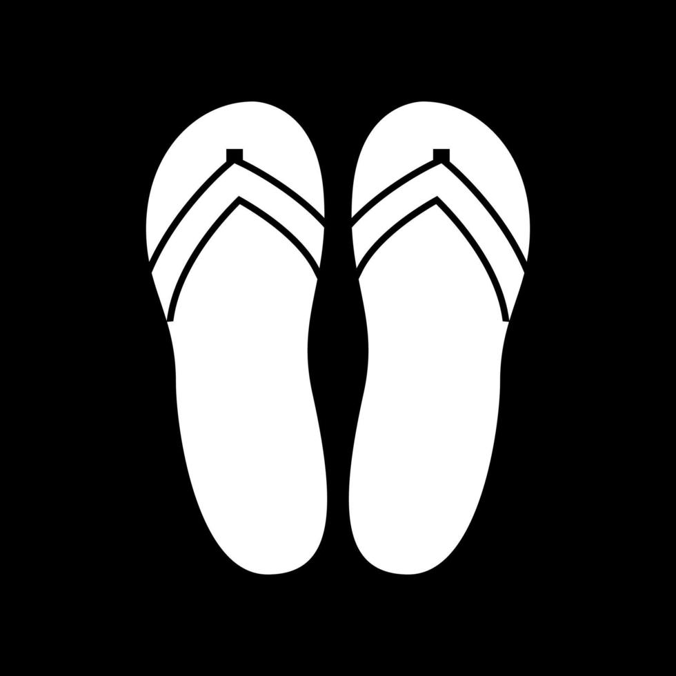 strandslippers het is een wit icoon. vector