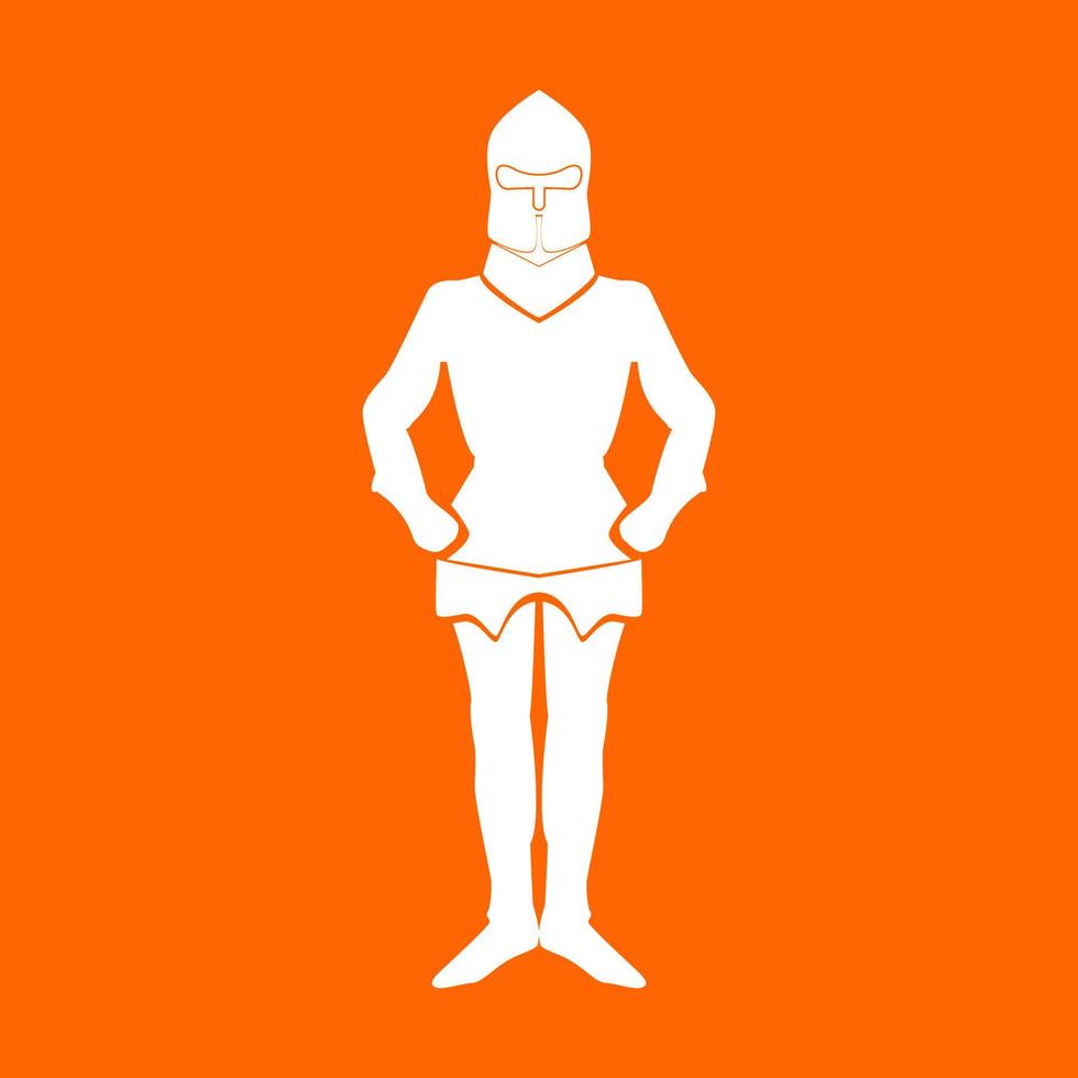 pantser wit pictogram. vector