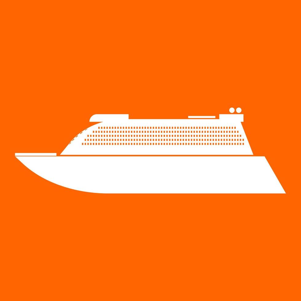trans-Atlantische cruiseschip wit pictogram. vector