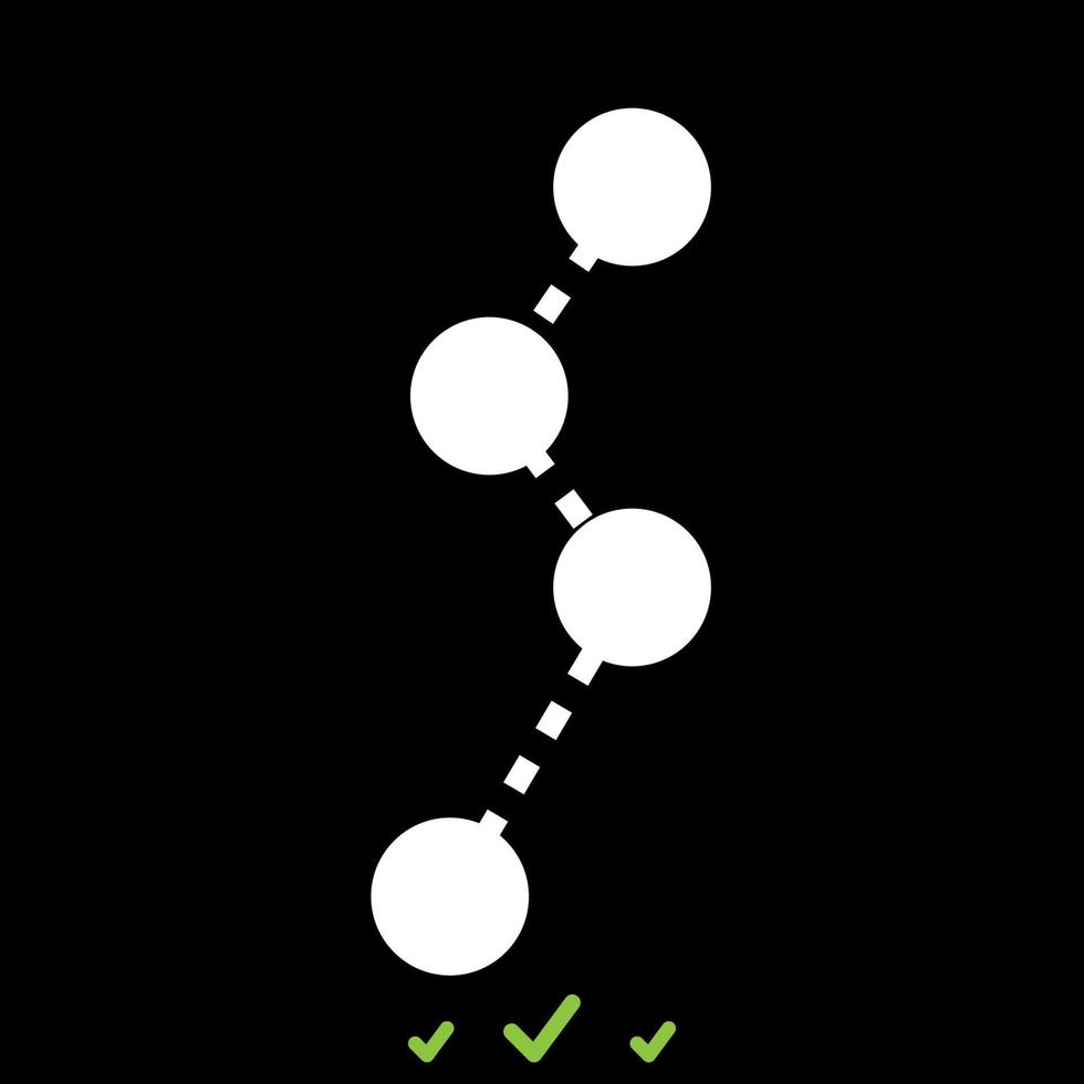 route het is een wit pictogram. vector