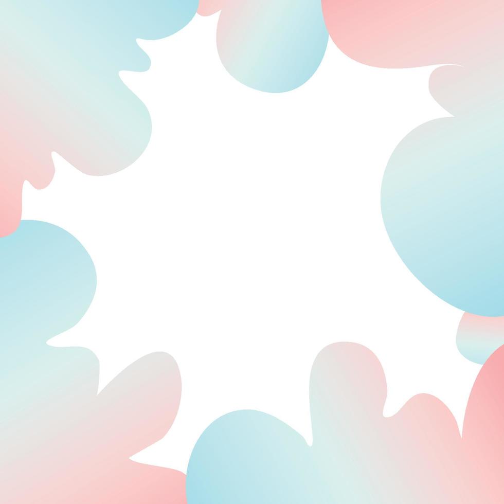 blauwe en roze pastel suikerspin wolk sjabloon banner. vector