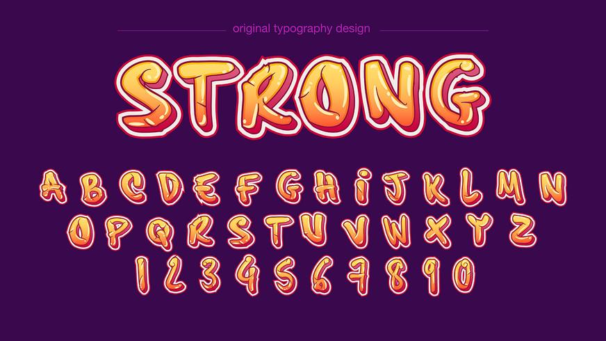Modern grappig gewaagd typografieontwerp vector