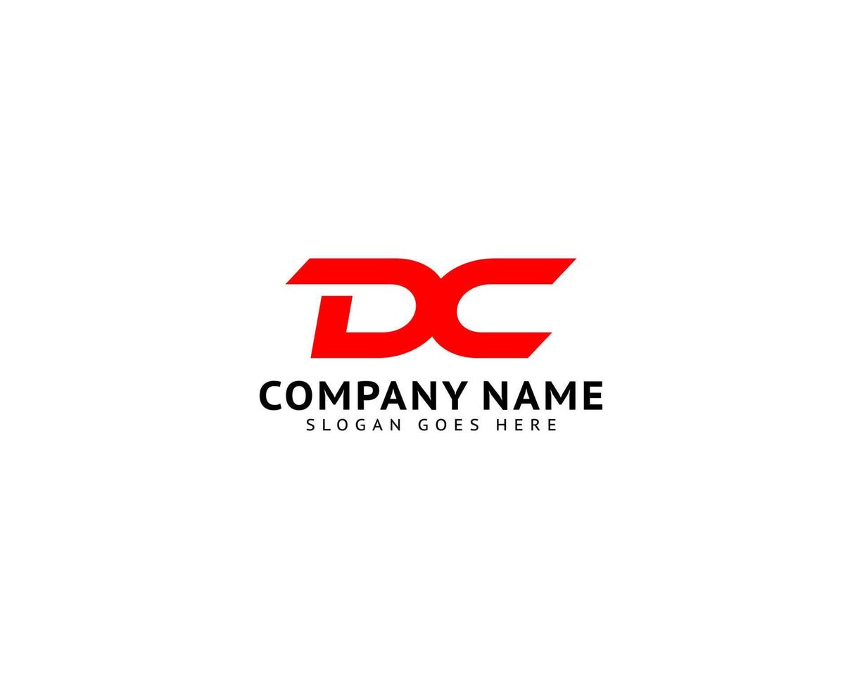 eerste letter dc logo ontwerpsjabloon vector