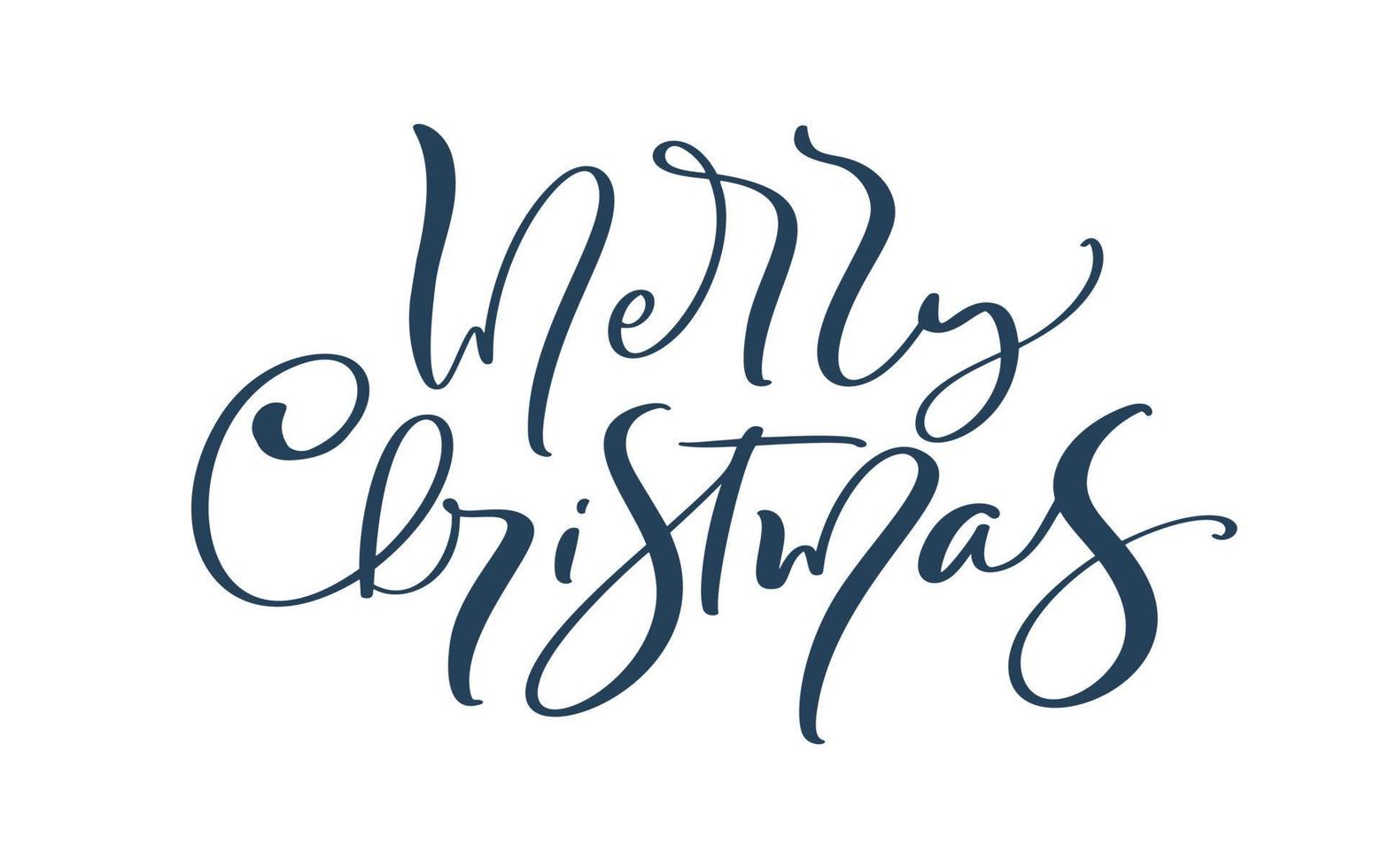 vintage hand getekend vector belettering tekst vrolijk kerstfeest. borstel kalligrafische zin geïsoleerd op een witte achtergrond. offerte voor kaarten uitnodigingen, sjablonen. stock illustratie