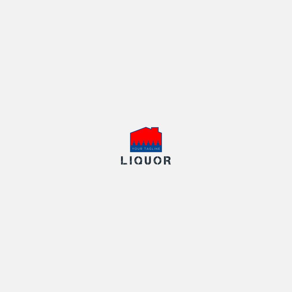 magazijn sterke drank alcohol logo vector