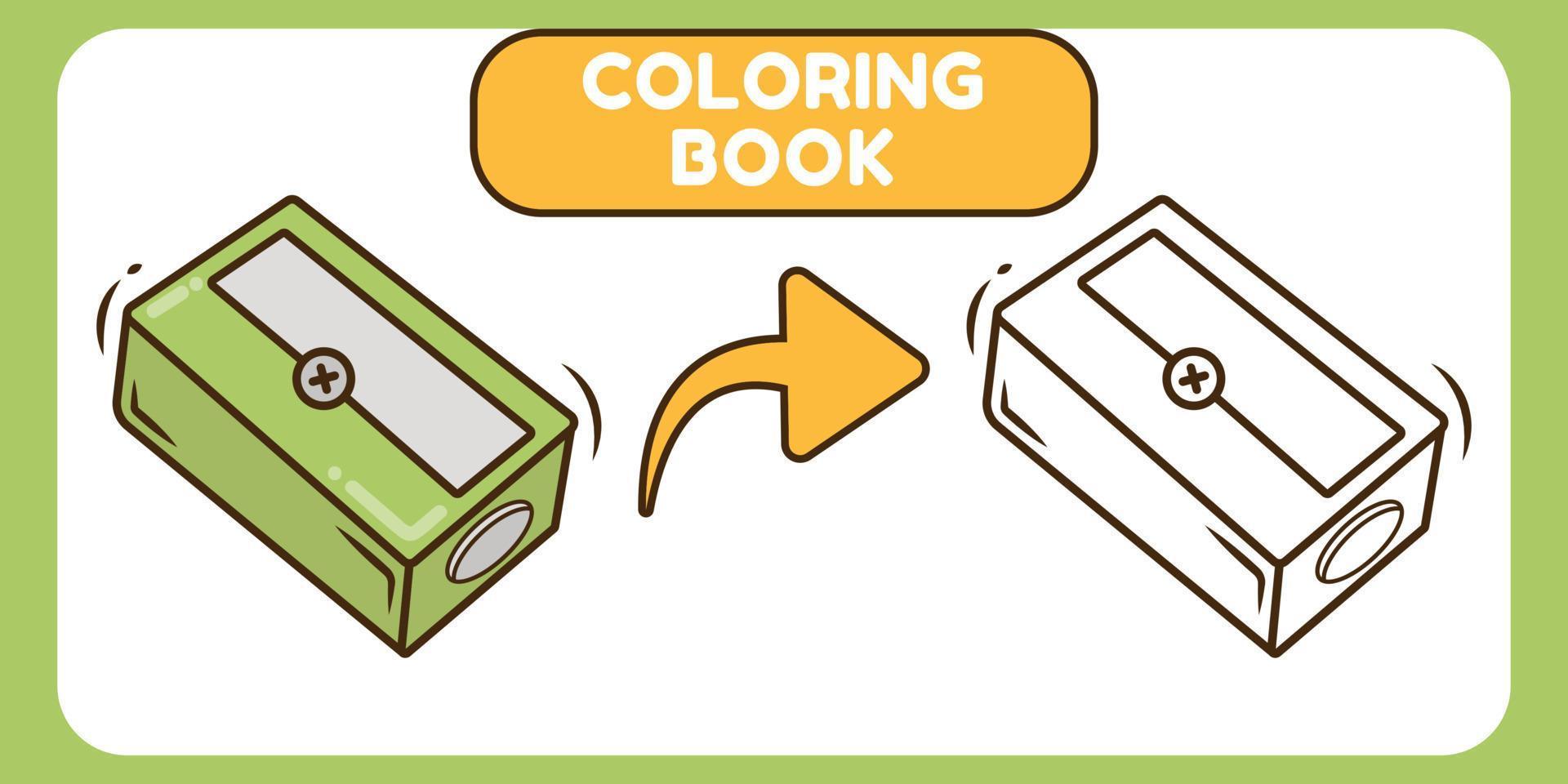 schattige puntenslijper handgetekende cartoon doodle kleurboek voor kinderen vector