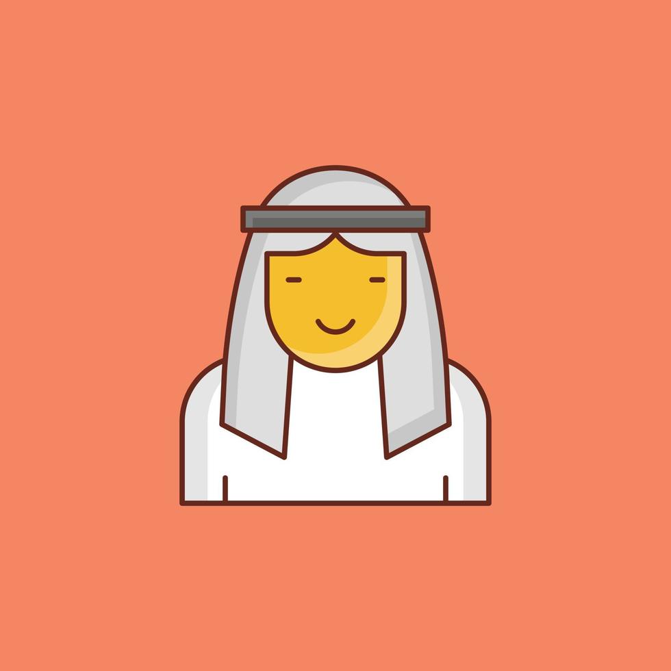 Arabische vectorillustratie op een achtergrond. premium kwaliteit symbolen. vector lijn egale kleur pictogram voor concept en grafisch ontwerp.