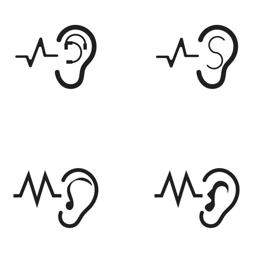 hoorzitting logo sjabloon vector pictogram ontwerp