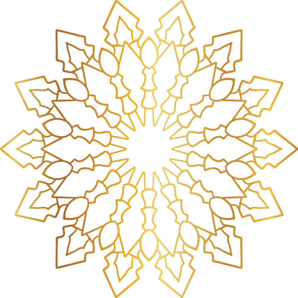 gouden mandala-ontwerp, koninklijke look en designkunst, vintage, traditioneel vector