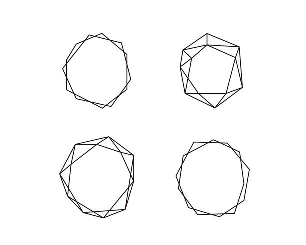 Geometrische ronde vormen-collectie met plaats voor tekst. Set van cirkel in vector. Logo-symbool en pictogrammen. Illustratie op een witte achtergrond wordt geïsoleerd die vector