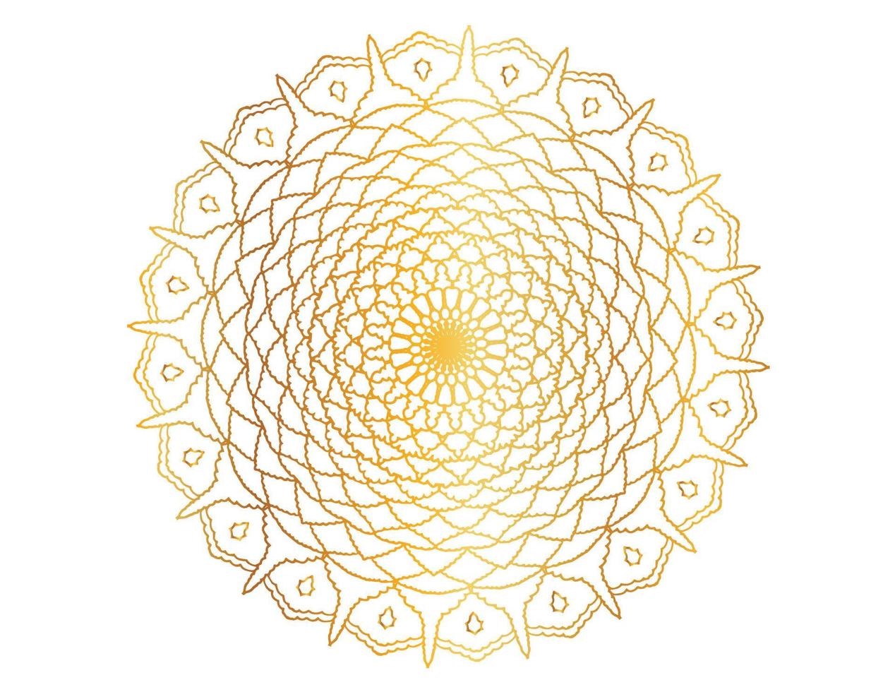 gouden mandala-ontwerp, koninklijke look en designkunst, vintage, traditioneel vector