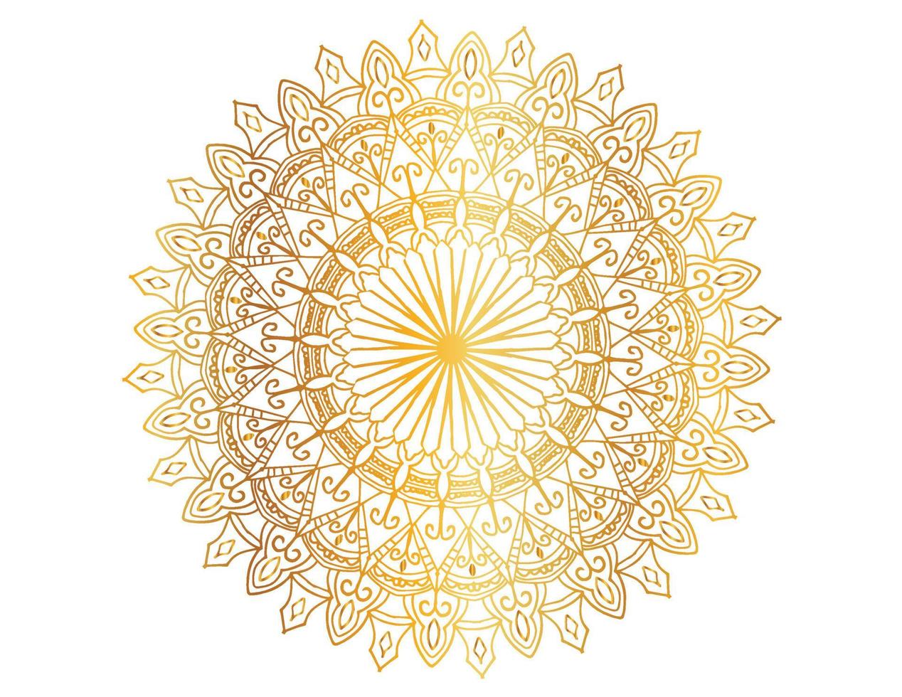 mandala-ontwerp met gouden kunstwerken, vintage, koninklijk, cirkel, bloem vector