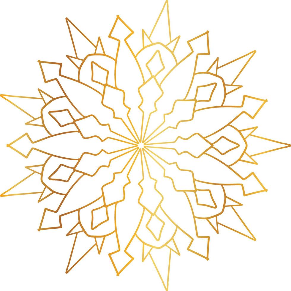 mandala-ontwerp met gouden kunstwerken, vintage, koninklijk, cirkel, bloem vector