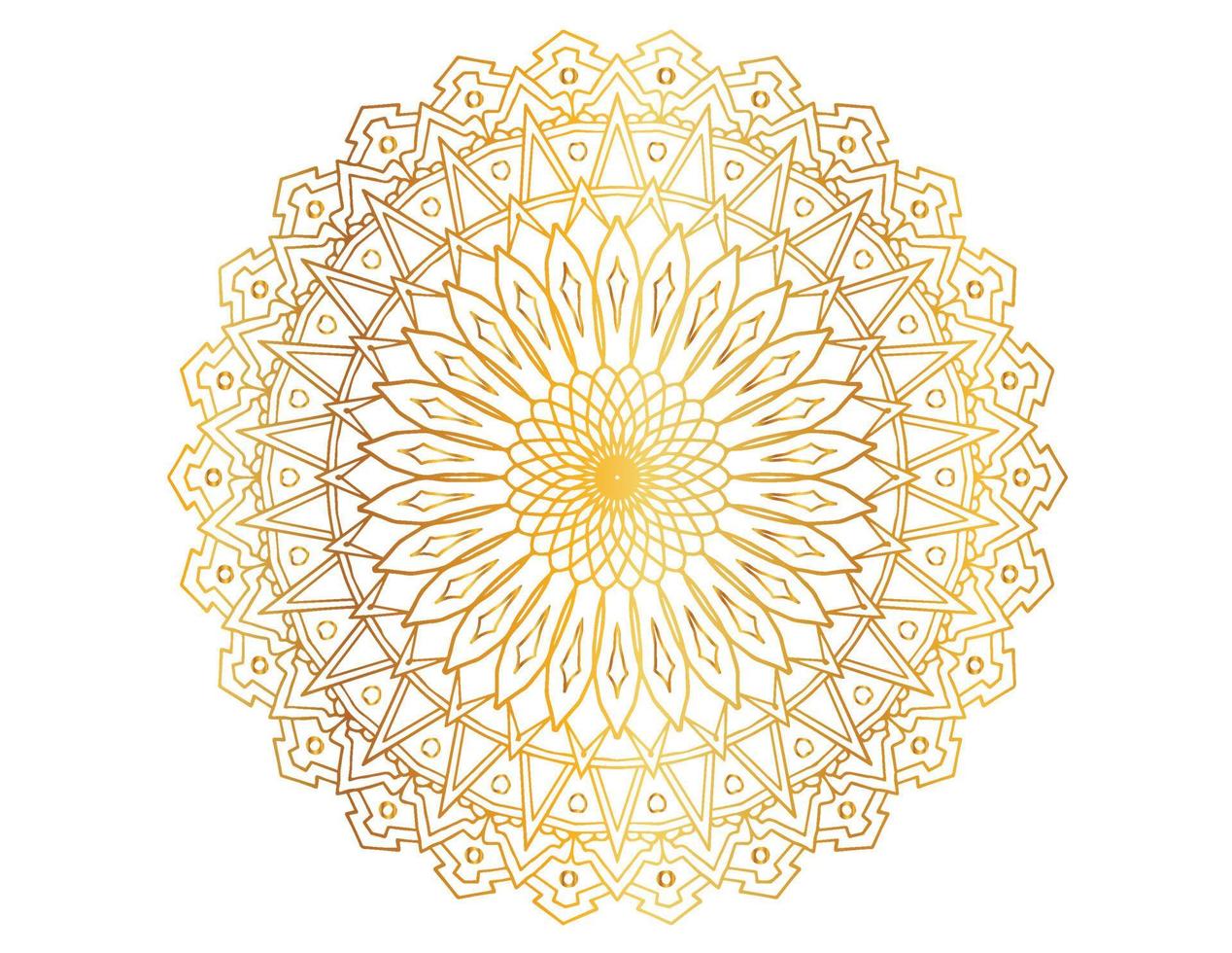 mandala-ontwerp met gouden kunstwerken, vintage, koninklijk, cirkel, bloem vector
