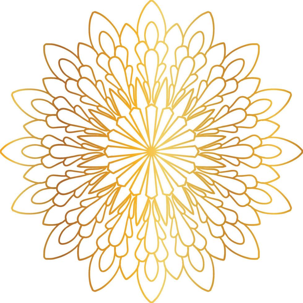 gouden mandala-ontwerp, koninklijke look en designkunst, vintage, traditioneel vector