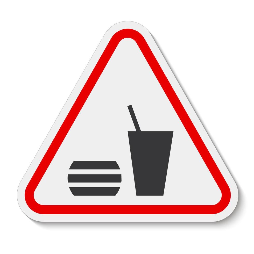 niet eten of drinken symbool vector