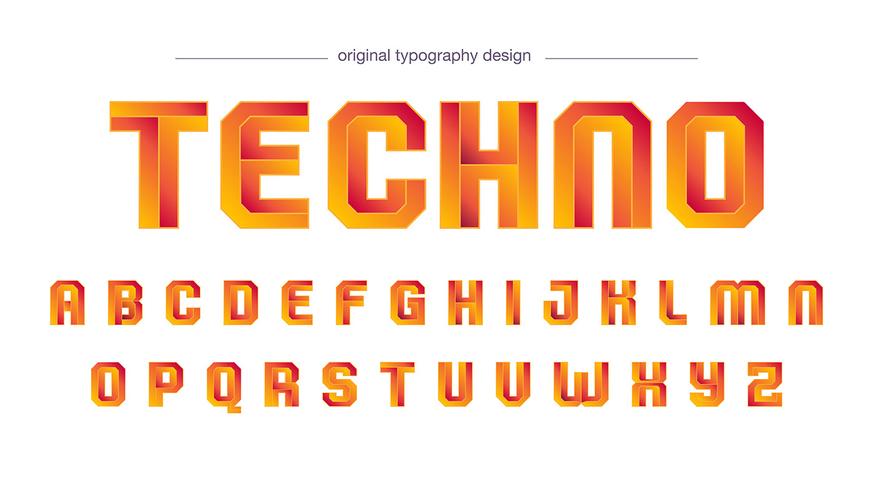 Modern oranje typografieontwerp vector