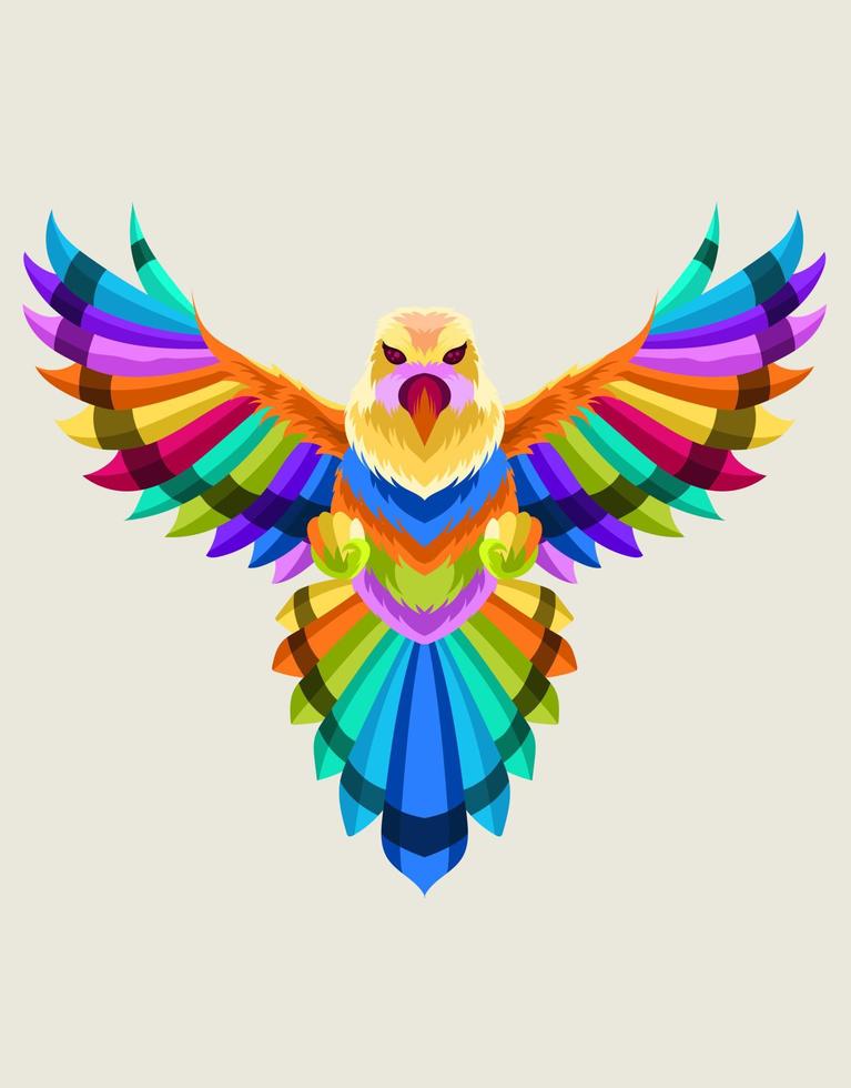illustratie adelaar vogel met pop-art stijl vector