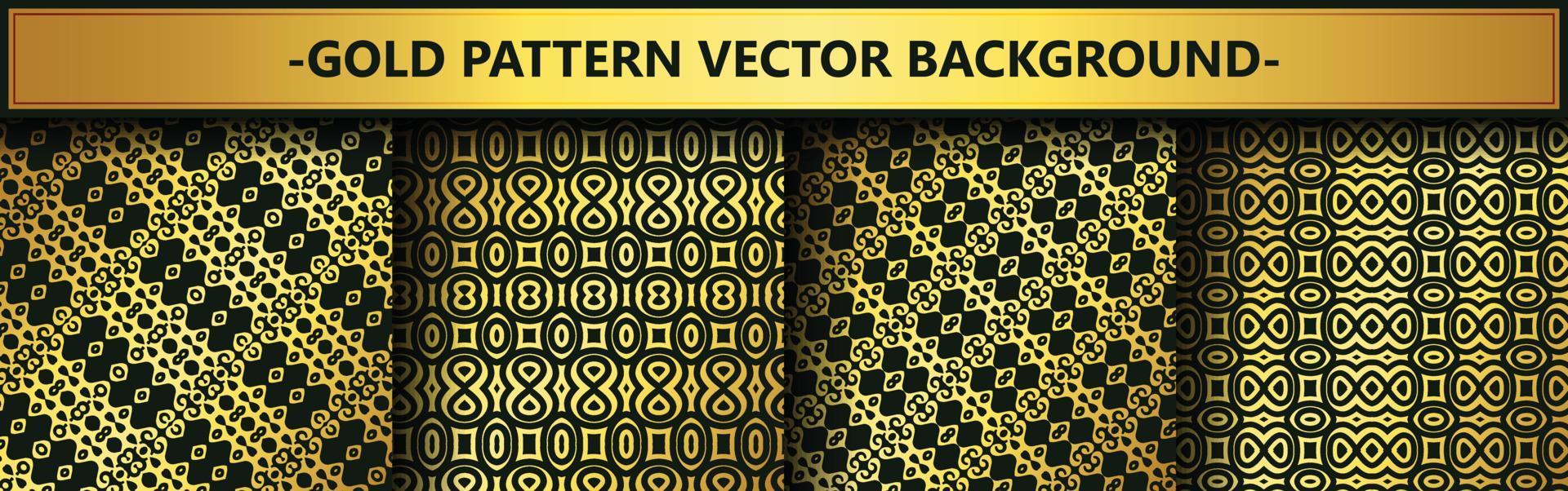 collectie goud en zwart naadloze patroon achtergrond vector