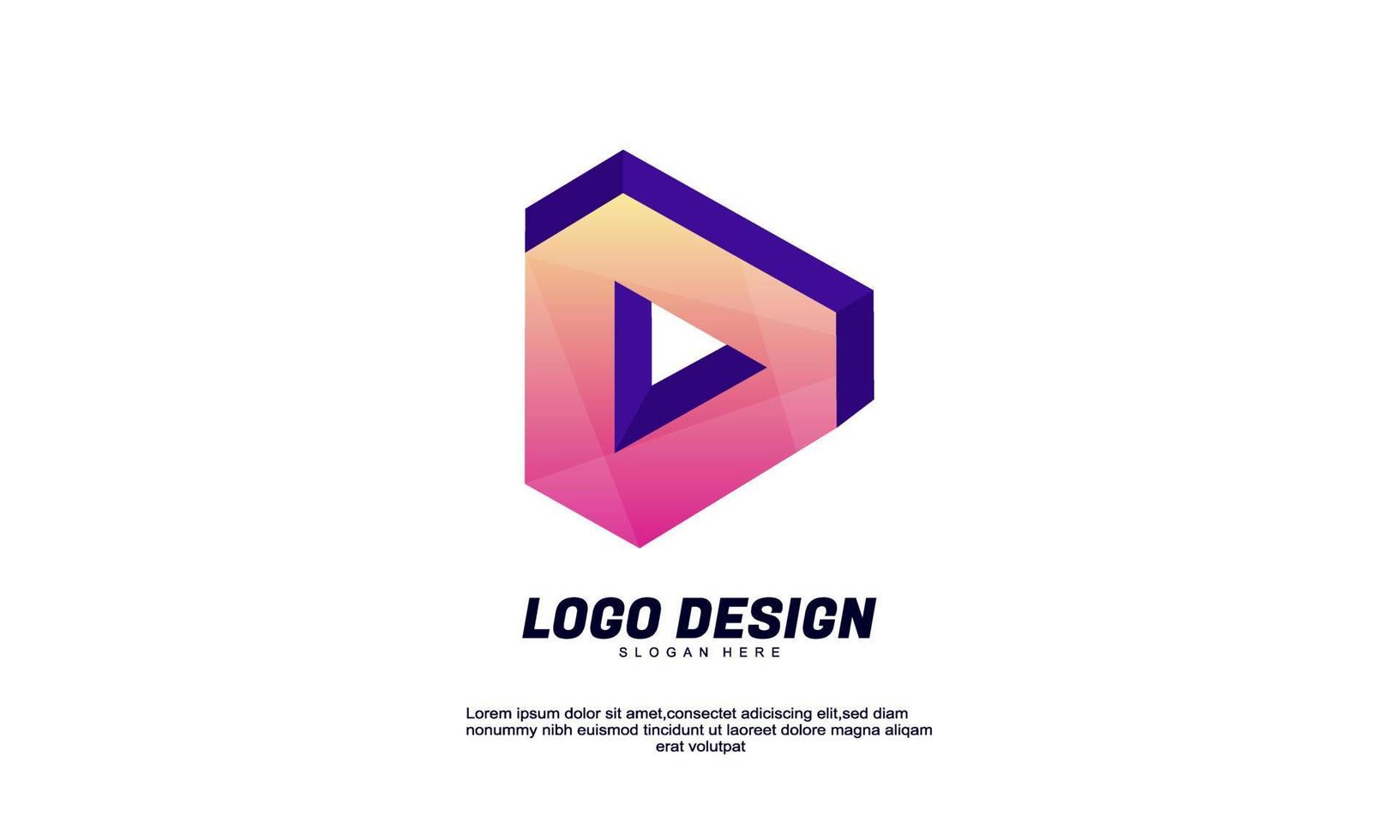 voorraad vector creatieve inspiratie modern logo voor bedrijf of gebouw vlakke stijl kleurrijk ontwerp vector