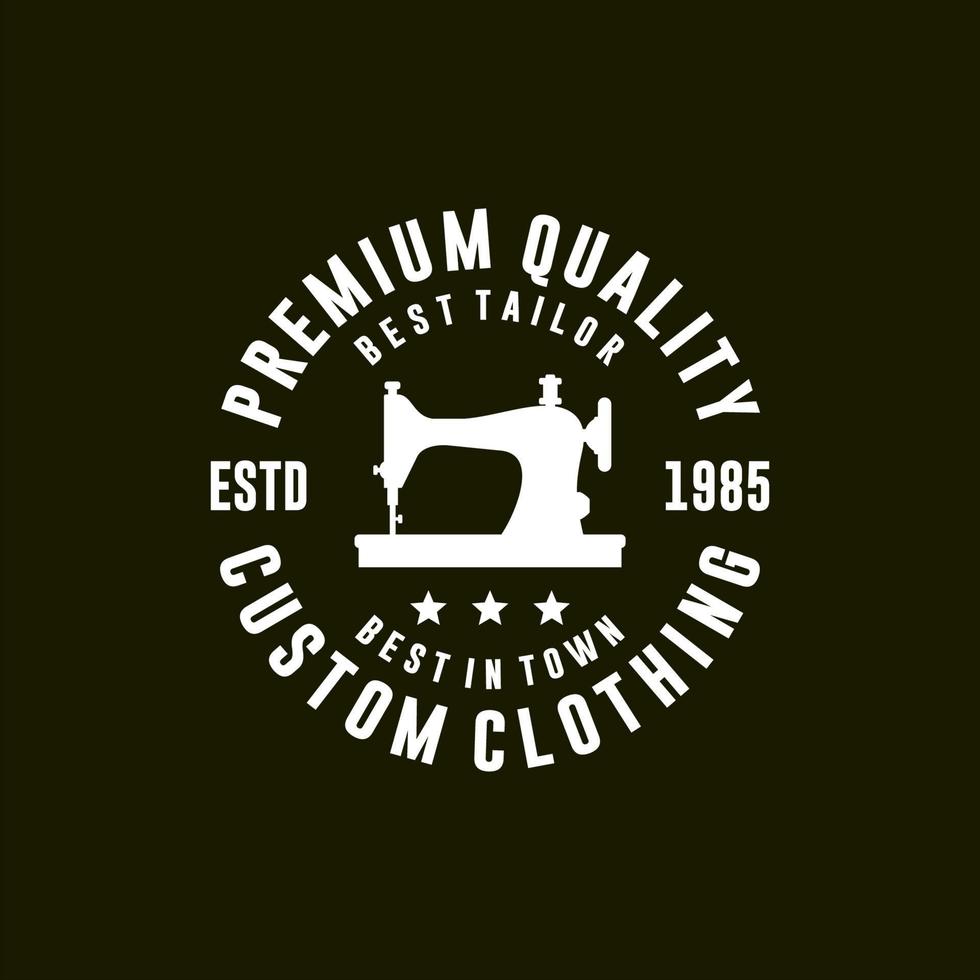beste kleermaker premium kwaliteit logo-ontwerp vector