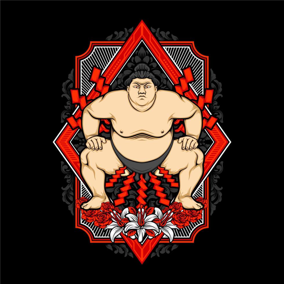 Japanse sumo illustratie vector