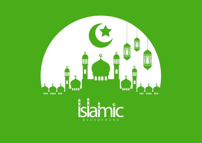 Vectorillustratie van Eid Mubarak islamitische vakantie wenskaart ontwerp vector