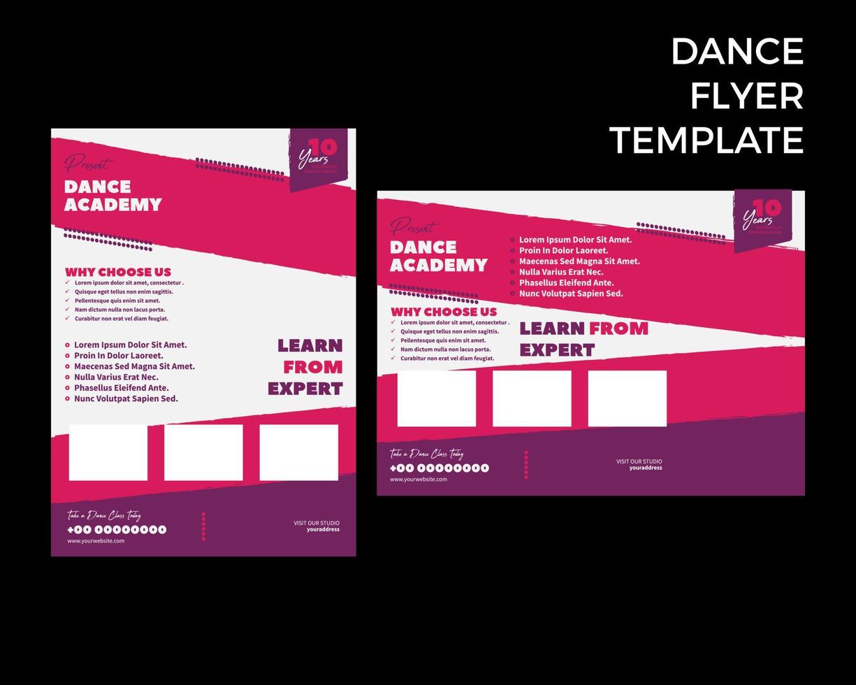 dansacademie flyer sjabloon vectorillustratie vector