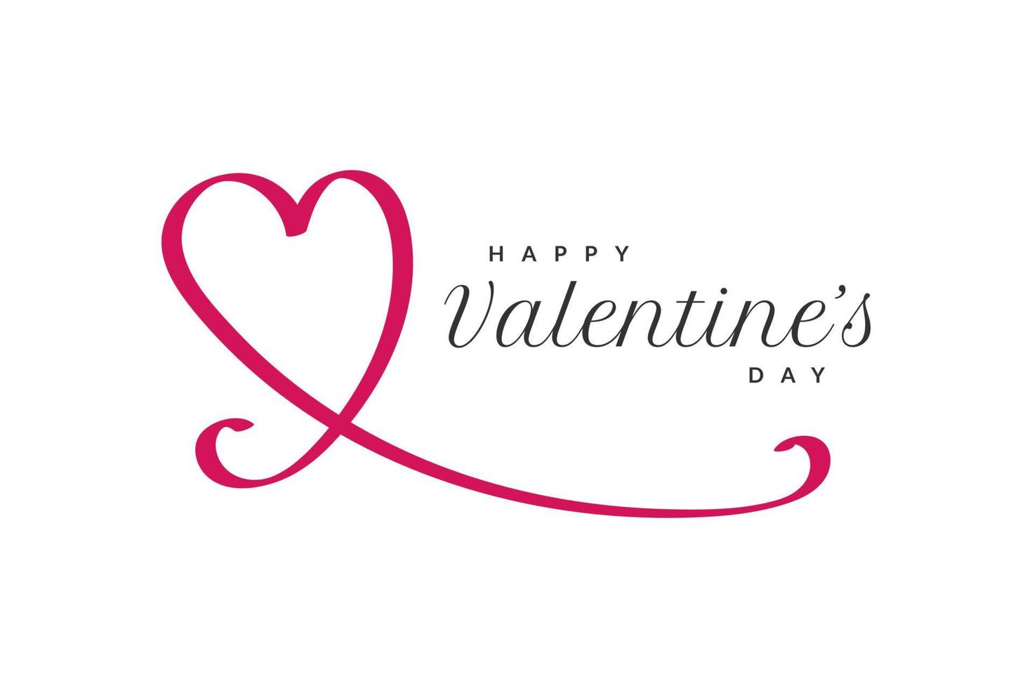 rood hart illustratie met happy Valentijnsdag belettering geïsoleerd op een witte achtergrond. Valentijnsdag achtergrond voor behang, flyers, uitnodiging, posters, brochure, banner of briefkaart vector