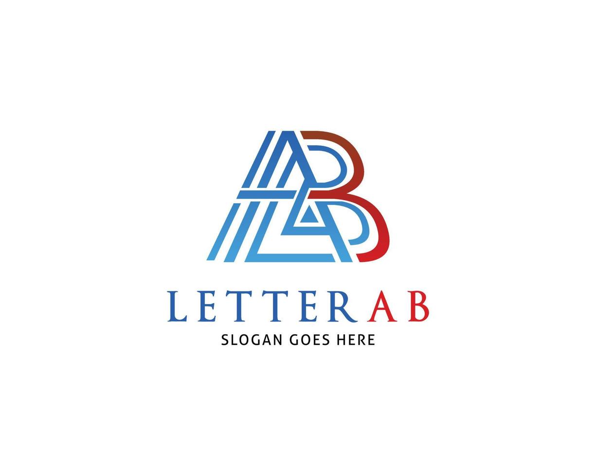 eerste letter ab logo sjabloonontwerp vector