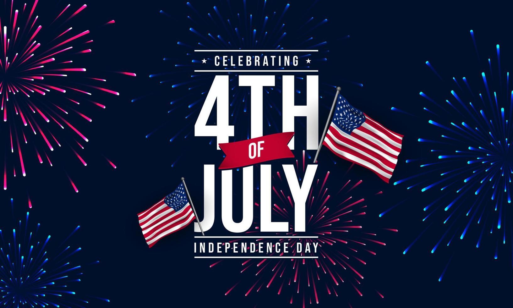 Verenigde Staten Onafhankelijkheidsdag achtergrondontwerp. vier juli. vector