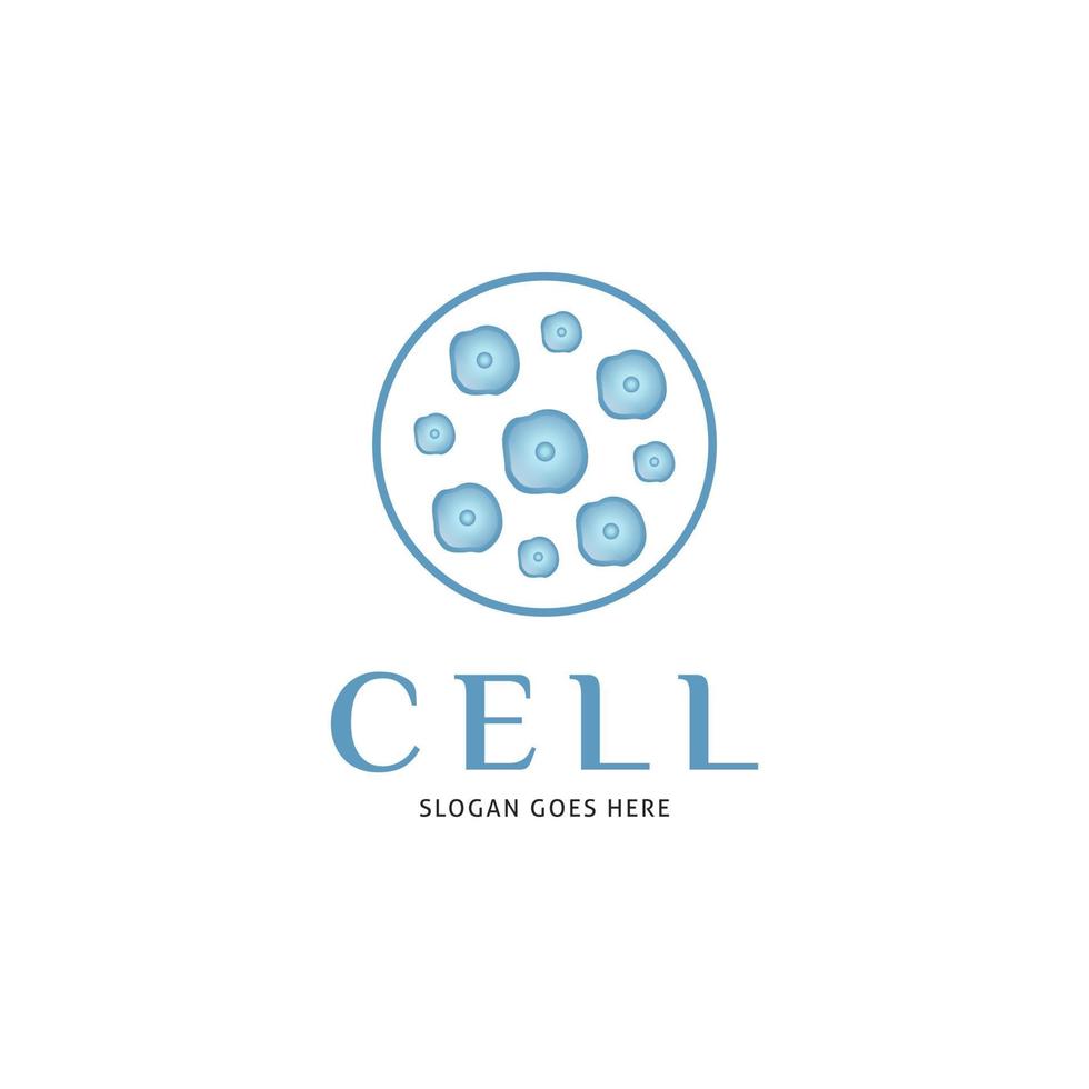 cel vector logo, bio moleculair laboratorium symbool