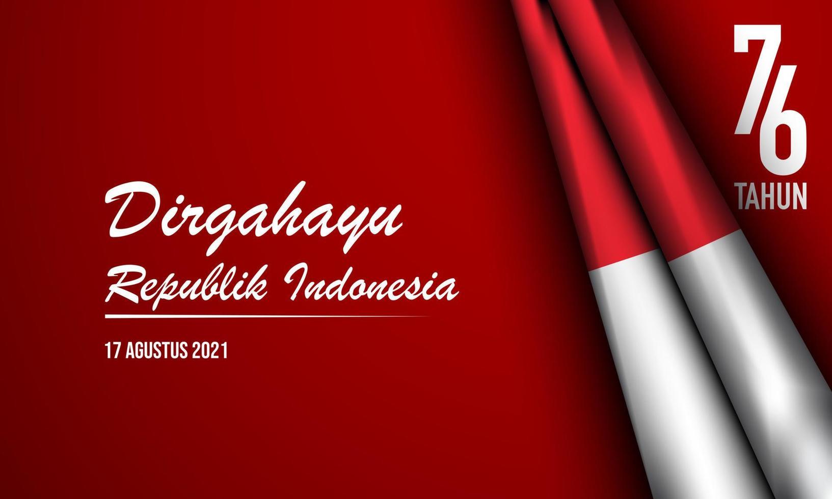 Indonesische onafhankelijkheidsdag achtergrondontwerp. vector