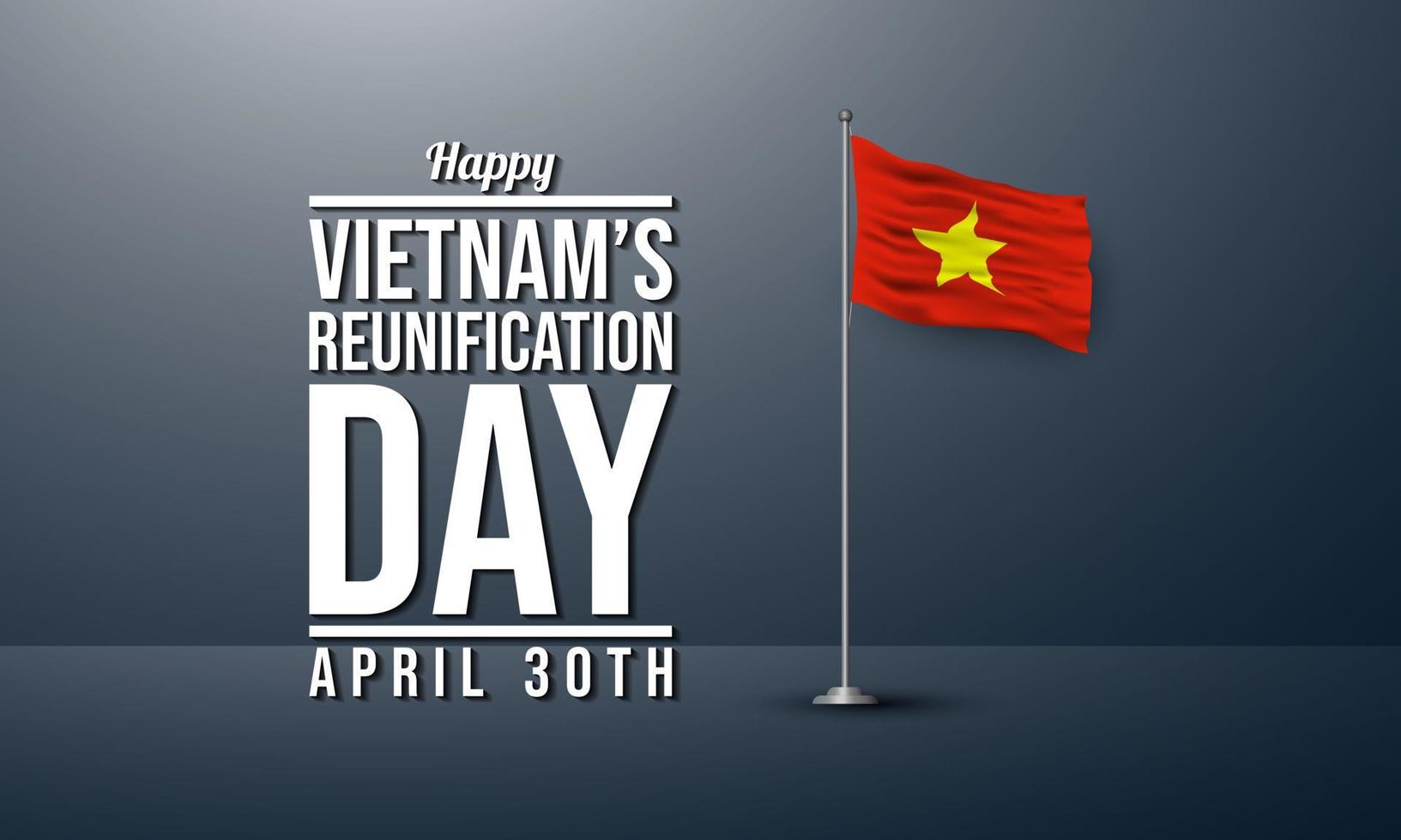 Vietnam's herenigingsdag achtergrondontwerp. vectorillustratie. vector