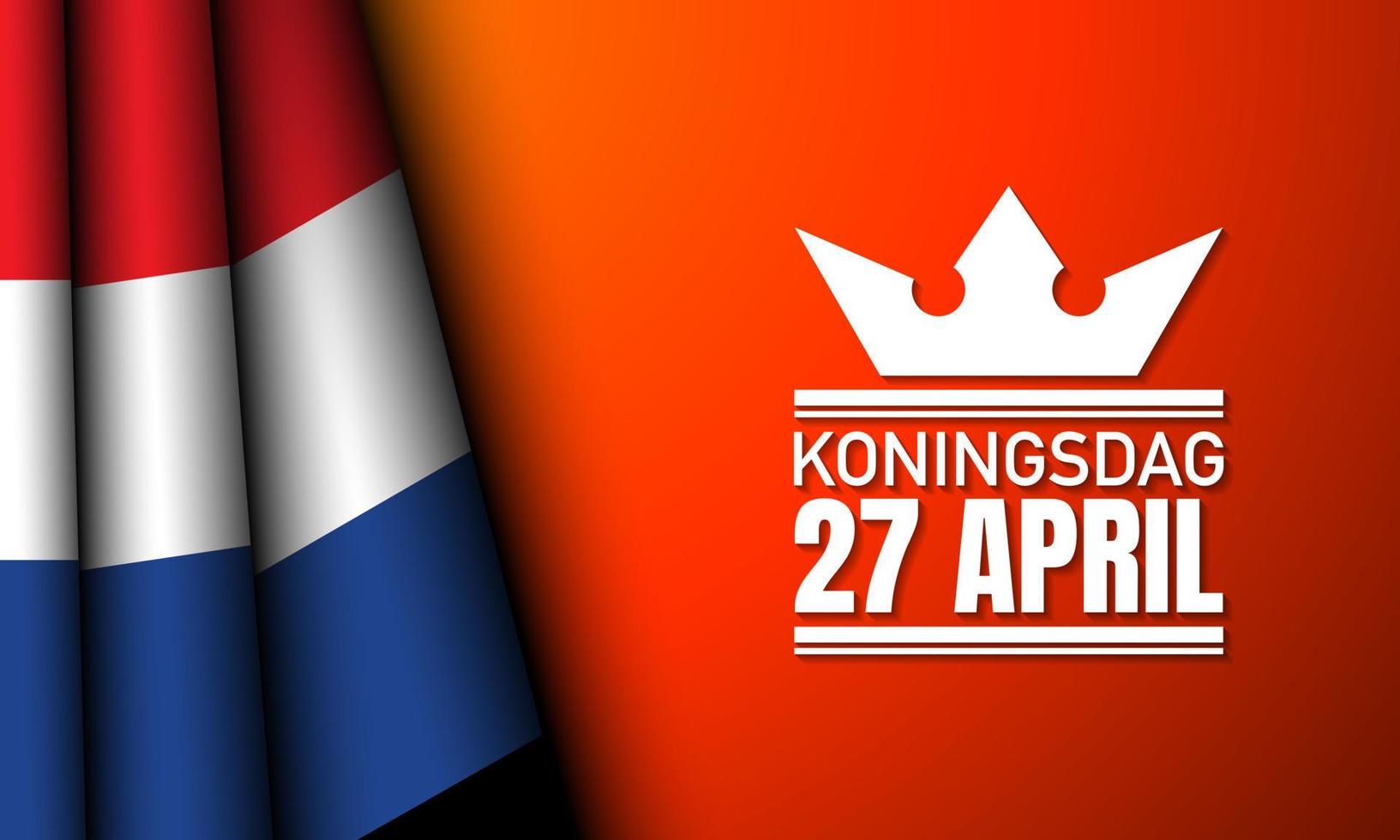 koningsdag achtergrondontwerp. vectorillustratie. vector