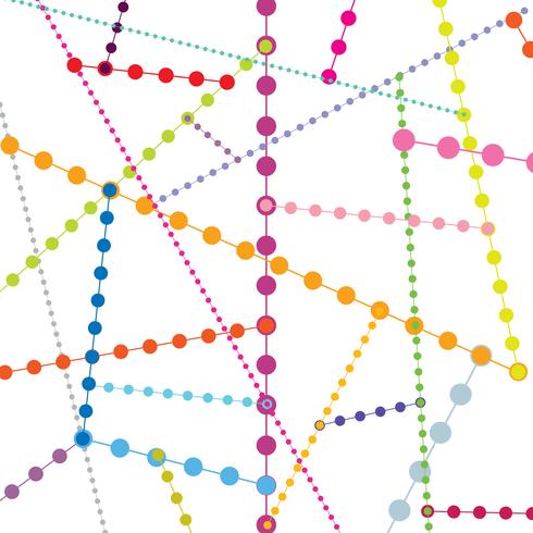 Abstract geometrisch punt naadloos patroon. Bubble molecuul achtergrond vector